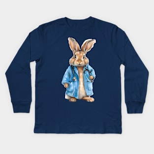 Peter rabbit doctor Kids Long Sleeve T-Shirt